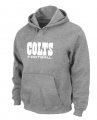 Indianapolis Colts Authentic font Pullover Hoodie Grey