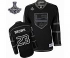 nhl jerseys los angeles kings #23 brown black ice[2014 Stanley cup champions]