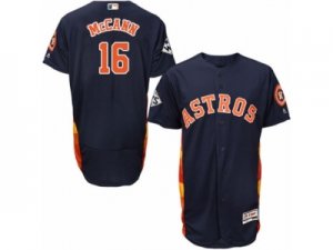 Houston Astros #16 Brian McCann Authentic Navy Blue Alternate 2017 World Series Bound Flex Base MLB Jersey