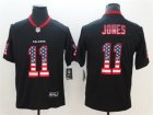 Nike Falcons #11 Julio Jones Black USA Flag Fashion Color Rush Limited Jersey