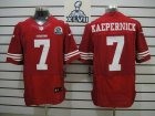 2013 Super Bowl XLVII NEW San Francisco 49ers #7 Colin Kaepernick Red With Hall of Fame 50th Patch(Elite)