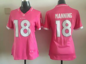 2015 women Nike Denver Broncos #18 Manning pink jerseys