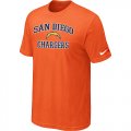 San Diego Chargers Heart & Soul Orange T-Shirt