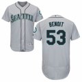 Mens Majestic Seattle Mariners #53 Joaquin Benoit Grey Flexbase Authentic Collection MLB Jersey