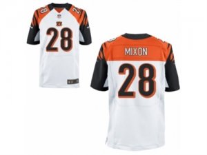 Mens Nike Cincinnati Bengals #28 Joe Mixon Elite White NFL Jersey