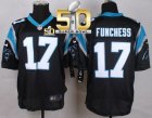 Nike Carolina Panthers #17 Devin Funchess Black Team Color Super Bowl 50 Men Stitched NFL Elite Jersey