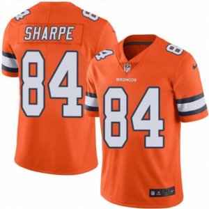 Nike Denver Broncos #84 Shannon Sharpe Orange Men\'s Stitched NFL Limited Rush Jersey