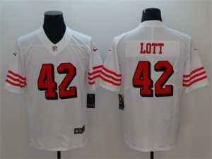 Nike 49ers #42 Ronnie Lott White Color Rush Vapor Untouchable Limited Jersey