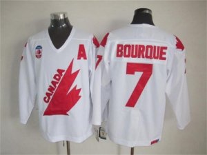 NHL Team Canada Olympic #7 Bourque white jerseys