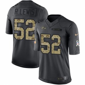 Mens Nike Baltimore Ravens #52 Ray Lewis Limited Black 2016 Salute to Service NFL Jersey