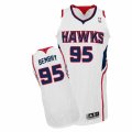 Mens Adidas Atlanta Hawks #95 DeAndre Bembry Authentic White Home NBA Jersey