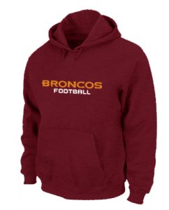 Denver Broncos Authentic font Pullover Hoodie Red
