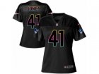 Women Nike New England Patriots #41 Cyrus Jones Game Black Fashion NFL Jersey