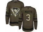 Adidas Pittsburgh Penguins #3 Olli Maatta Green Salute to Service Stitched NHL Jersey