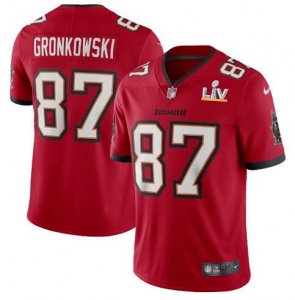 Nike Buccaneers #87 Rob Gronkowski Red 2021 Super Bowl LV Vapor Untouchable Limited