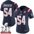 Womens Nike New England Patriots #54 Tedy Bruschi Limited Navy Blue Rush Super Bowl LI 51 NFL Jersey