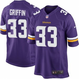 Men\'s Nike Minnesota Vikings #33 Michael Griffin Game Purple Team Color NFL Jersey