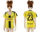 Womens Dortmund #23 Kagawa Home Soccer Club Jersey