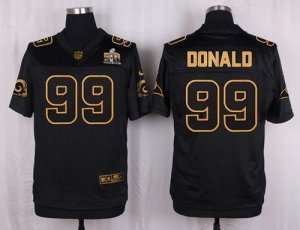 Nike St. Louis Rams #99 Aaron Donald Black Pro Line Gold Collection Jersey(Elite)