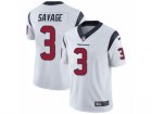 Mens Nike Houston Texans #3 Tom Savage Vapor Untouchable Limited White NFL Jersey