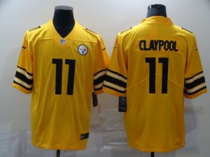 Nike Steelers #11 Chase Claypool Yellow Inverted Legend Limited Jersey