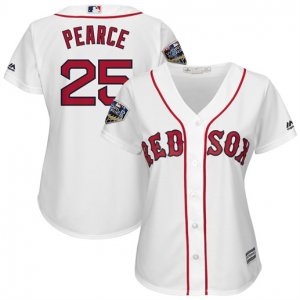 Res Sox #25 Steve Pearce White 2018 World Series Cool Base Player Jersey