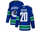 Men Adidas Vancouver Canucks #20 Brandon Sutter Blue Home Authentic Stitched NHL Jersey