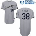 Men's Majestic Chicago White Sox #38 Mat Latos Authentic Grey Road Cool Base MLB Jersey