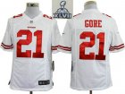 2013 Super Bowl XLVII NEW San Francisco 49ers 21 Gore White Authentic Game NEW