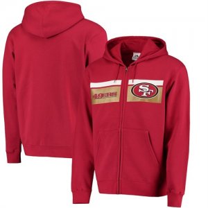 San Francisco 49ers Majestic Touchback Full Zip Hoodie Scarlet