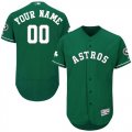 Houston Astros Green Celtic Mens Flexbase Customized Jersey