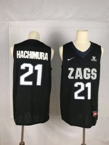 Gonzaga Bulldogs #21 Rui Hachimura Black College Basketball Jersey