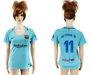 2017-18 Barcelona 11 NEYMAR JR. Away Women Soccer Jersey