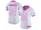 Women Nike Philadelphia Eagles #34 Donnel Pumphrey Limited White Pink Rush Fashion NFL Jersey