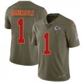 Nike Chiefs #1 Leon Sandcastle Olive Salute To Service Limited Jersey