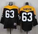 Mitchell And Ness 1967 Pittsburgh Steelers #63 Dermontti Dawson Black Yelllow Throwback Men Stitched NFL Jersey