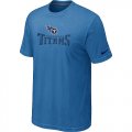 Nike Tennessee Titans Authentic Logo T-Shirt - L.Blue