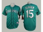 Mlb Seattle Mariners #15 Kyle Seager Green Alternate Cool Base Stitched Baseball Jerseys