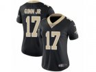 Women Nike New Orleans Saints #17 Ted Ginn Jr Vapor Untouchable Limited Black Team Color NFL Jersey