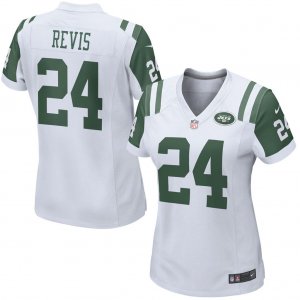 Women New York Jets #24 Darrelle Revis White Game Jersey