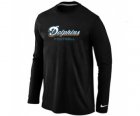 Nike Miami Dolphins Authentic font Long Sleeve T-Shirt Black