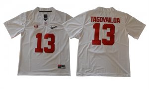 Alabama Crimson Tide #13 Tua Tagovailoa White 2018 Diamond Edition jersey