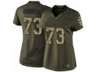Women Nike Detroit Lions #73 Greg Robinson Limited Green Salute to Service NFL Jersey