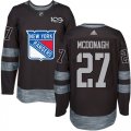New York Rangers #27 Ryan McDonagh Black 1917-2017 100th Anniversary Stitched NHL Jersey