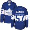 Mens Reebok Toronto Maple Leafs #57 Travis Dermott Authentic Royal Blue 2017 Centennial Classic NHL Jersey