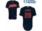 MLB Cleveland Indians #28 Corey Kluber blue Cool Base jerseys