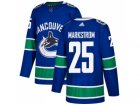 Men Adidas Vancouver Canucks #25 Jacob Markstrom Blue Home Authentic Stitched NHL Jersey