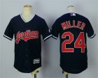 Indians #24 Andrew Miller Navy Youth New Cool Base Jersey