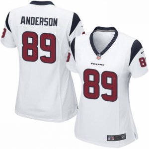 Women\'s Nike Houston Texans #89 Stephen Anderson Limited White NFL Jersey
