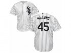 Mens Majestic Chicago White Sox #45 Derek Holland Replica White Home Cool Base MLB Jersey
